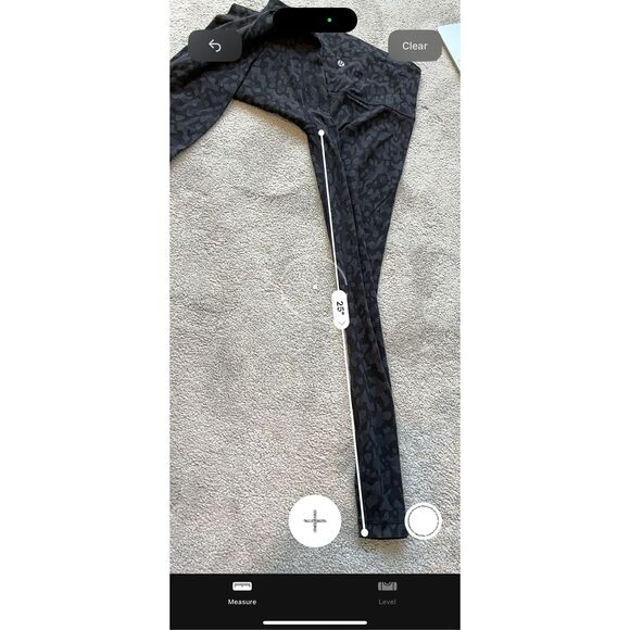 EUC LULULEMON high rise align gray camo pant Sz 8, 25” $100 E7 - Picture 6 of 6